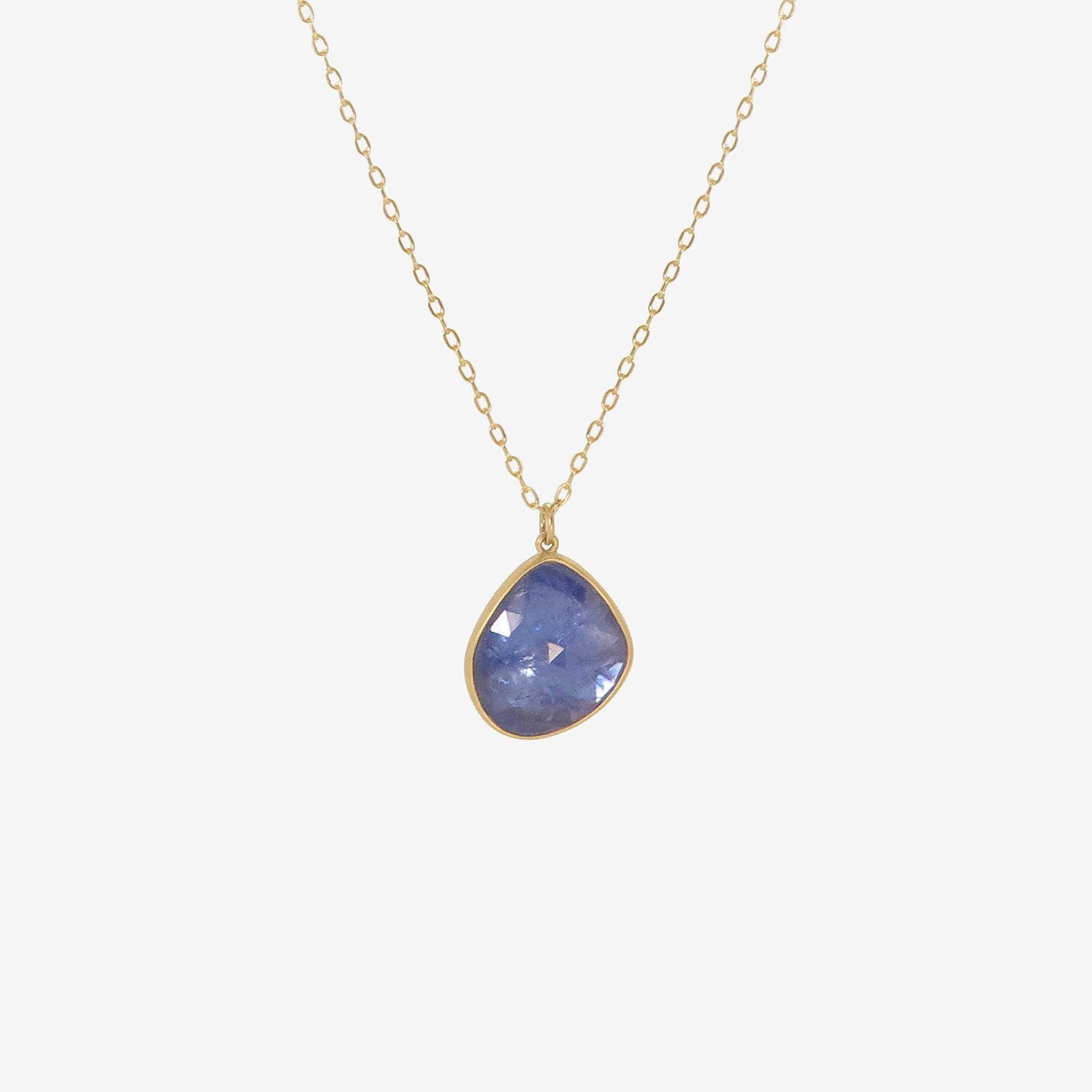 LOLA BROOKS 18K & TANZANITE PEBBLE PENDANT, 13.69CT