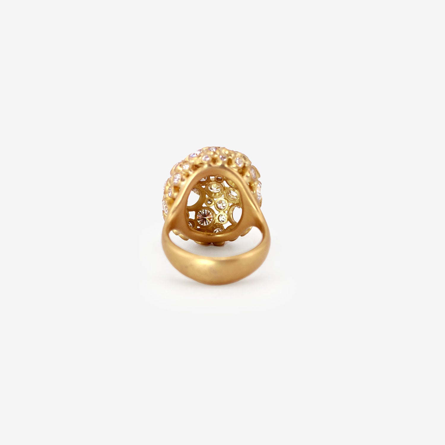 LOLA BROOKS 18K & DIAMOND DISCO BALL RING, 4.21CT
