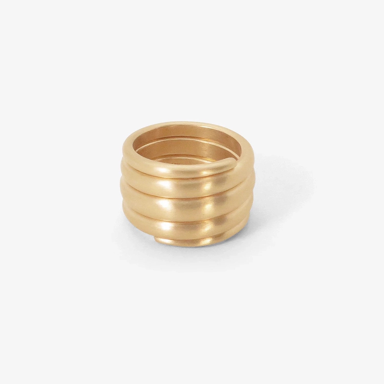 NICOLE LANDAW 14K FIVE WRAP SPIRAL RING