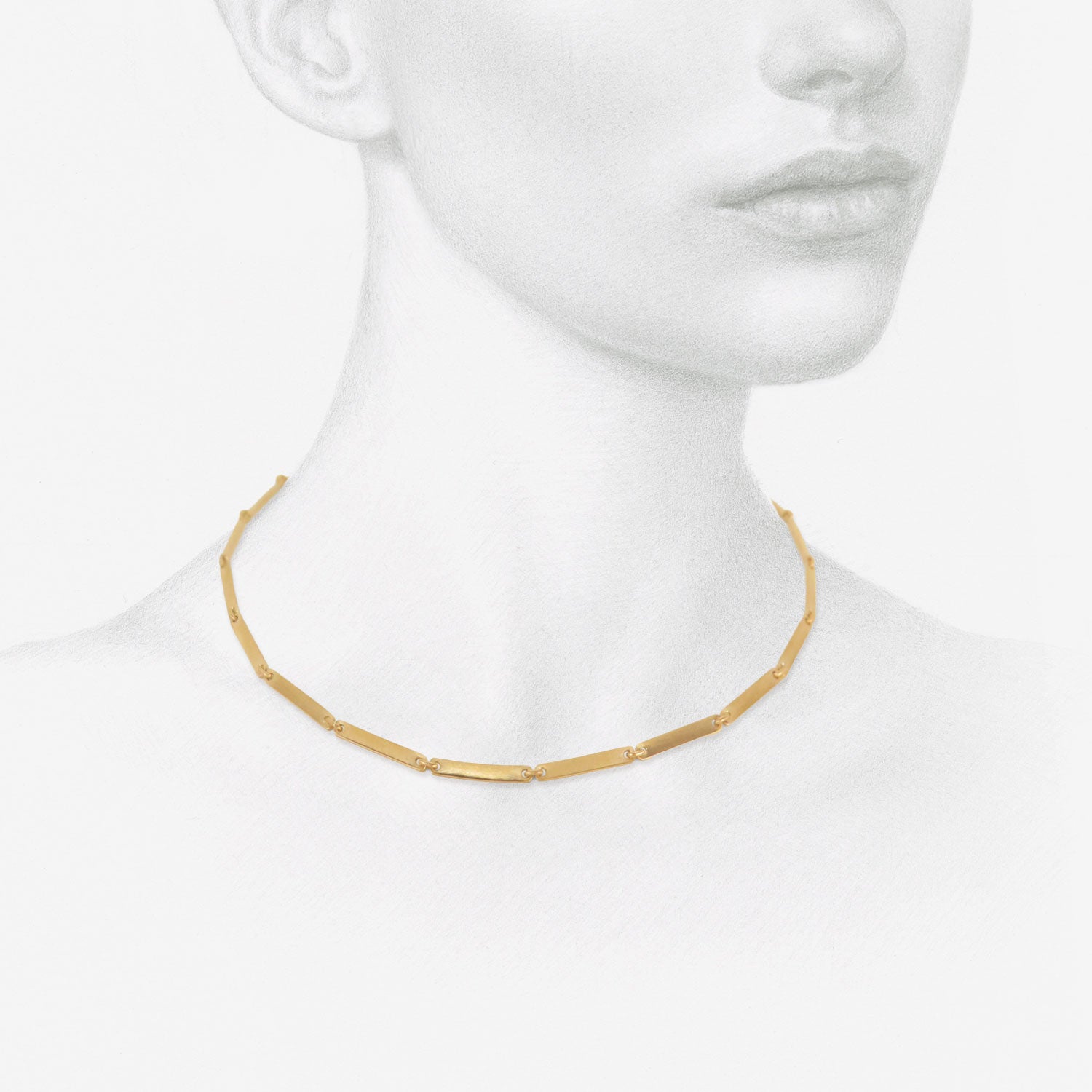 NICOLE LANDAW 14K RIBBON LINK CHAIN