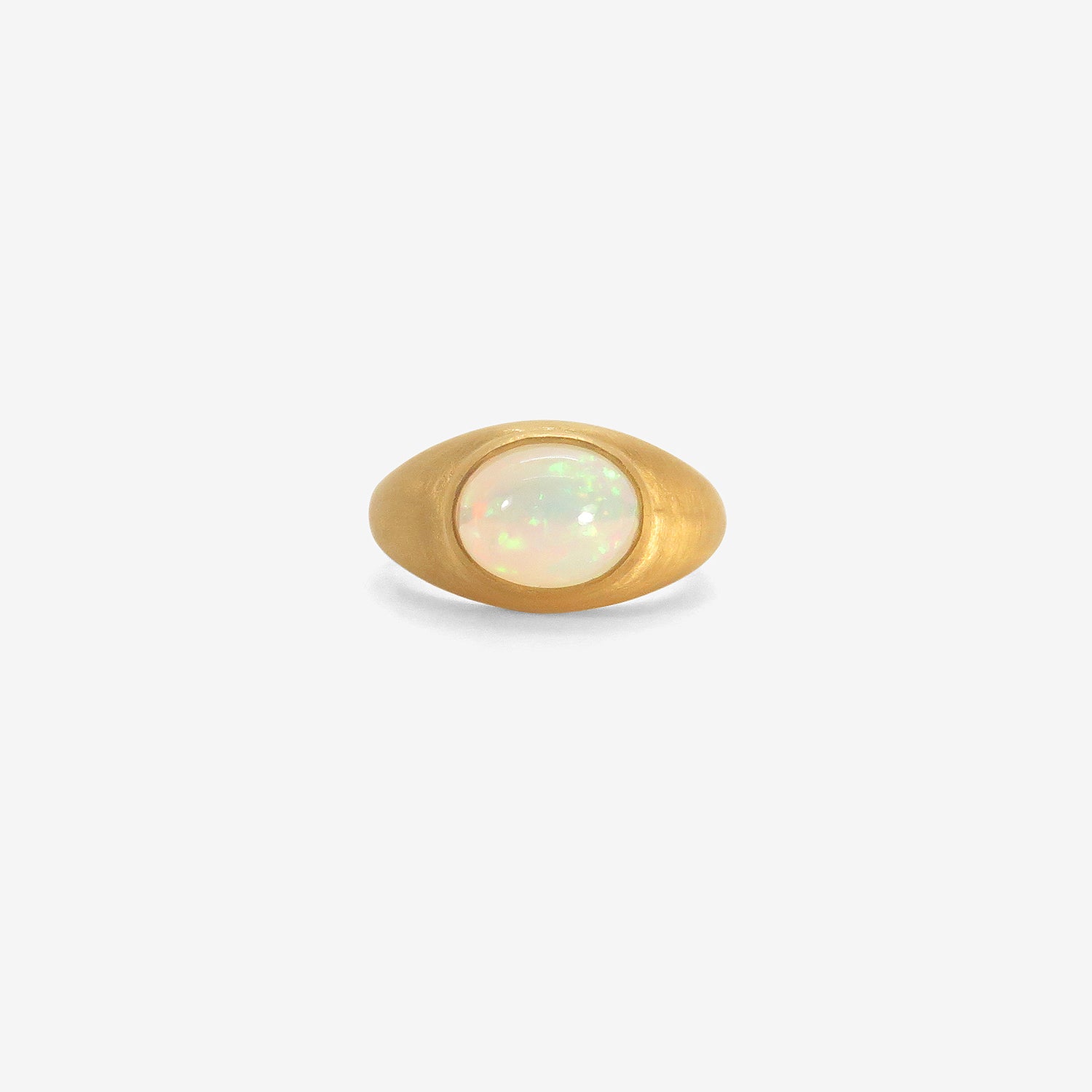 ROSANNE PUGLIESE 22K & OVAL CABOCHON OPAL DOMED RING, 2CT
