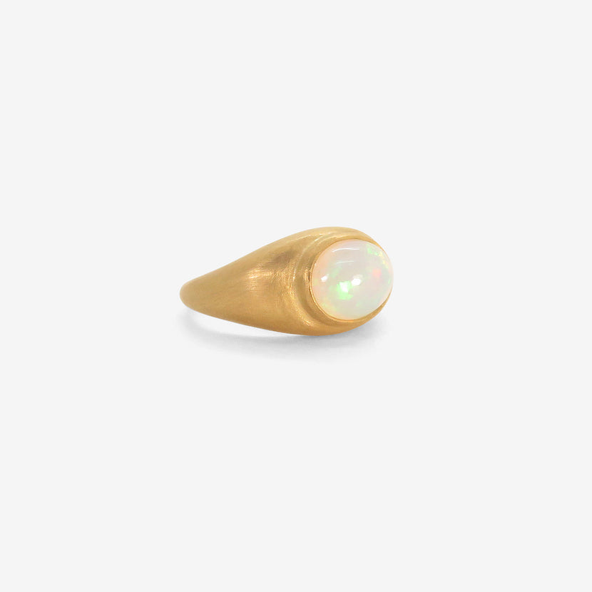 ROSANNE PUGLIESE 22K & OVAL CABOCHON OPAL DOMED RING, 2CT
