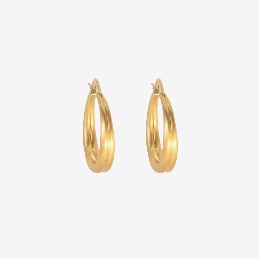 PROUNIS 22K 25MM DUO HOOPS