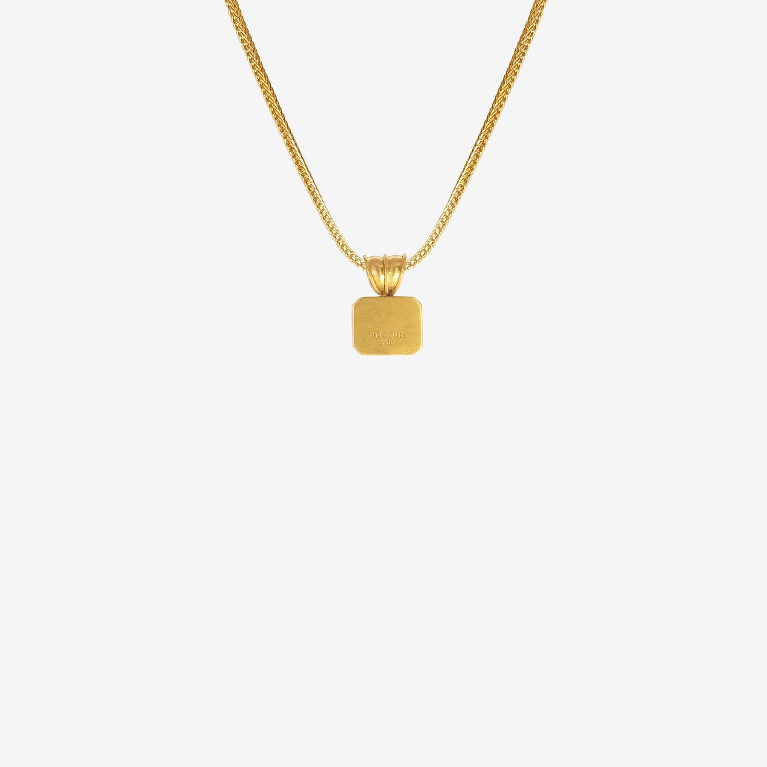 PROUNIS 22K & GREEN BERYL BABY BLOCK PENDANT