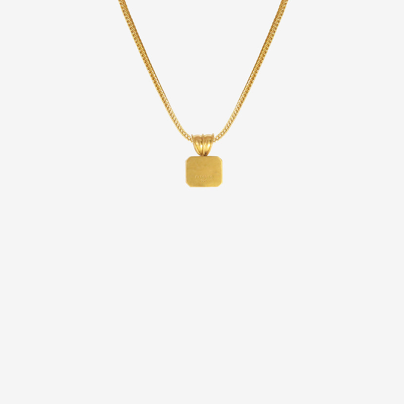 PROUNIS 22K & GREEN BERYL BABY BLOCK PENDANT