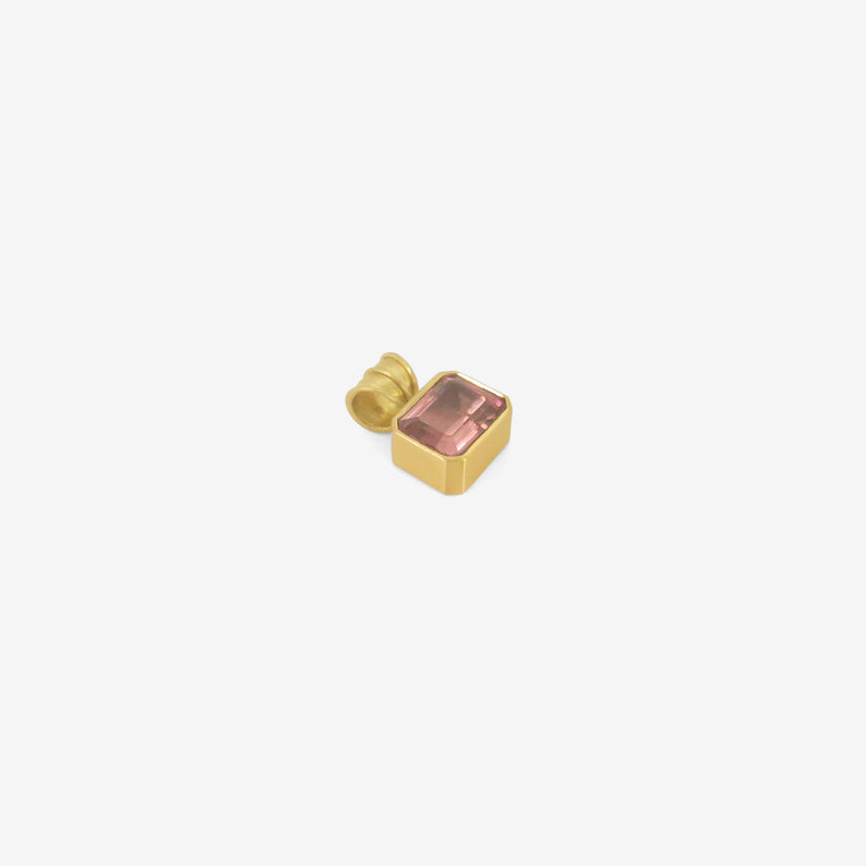 PROUNIS 22K & BLUSH TOURMALINE BABY BLOCK PENDANT
