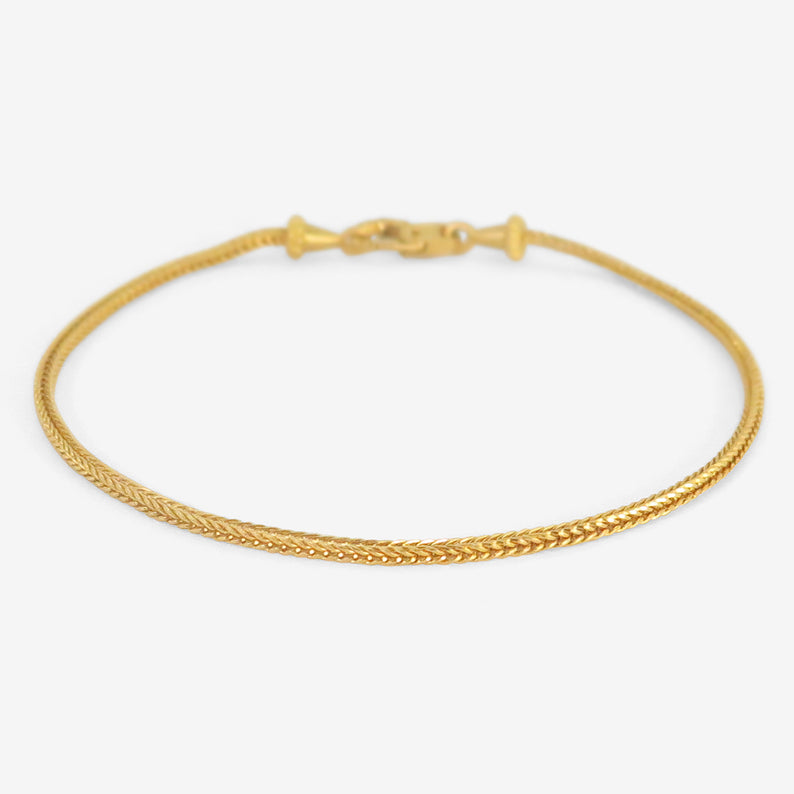 PROUNIS 22K DUO LOOP-IN-LOOP CHAIN BRACELET WITH FIBULA CLASP