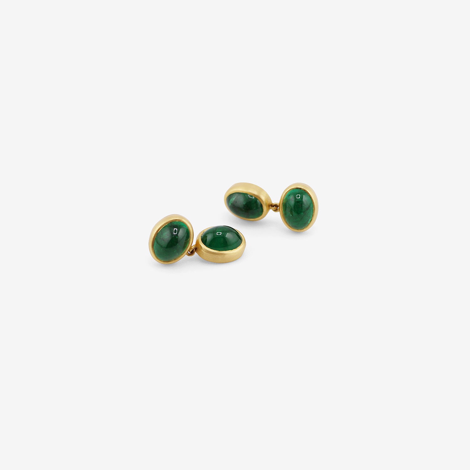 PROUNIS 22K & EMERALD SMALL AMPHORA EARRINGS