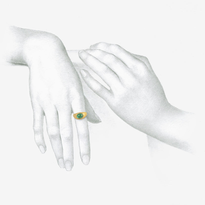 PROUNIS 22K & EMERALD ROZ RING