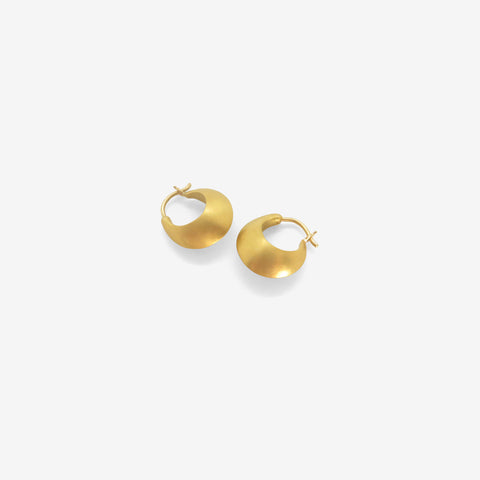 PROUNIS 22K SMALL LEECH HOOP EARRINGS