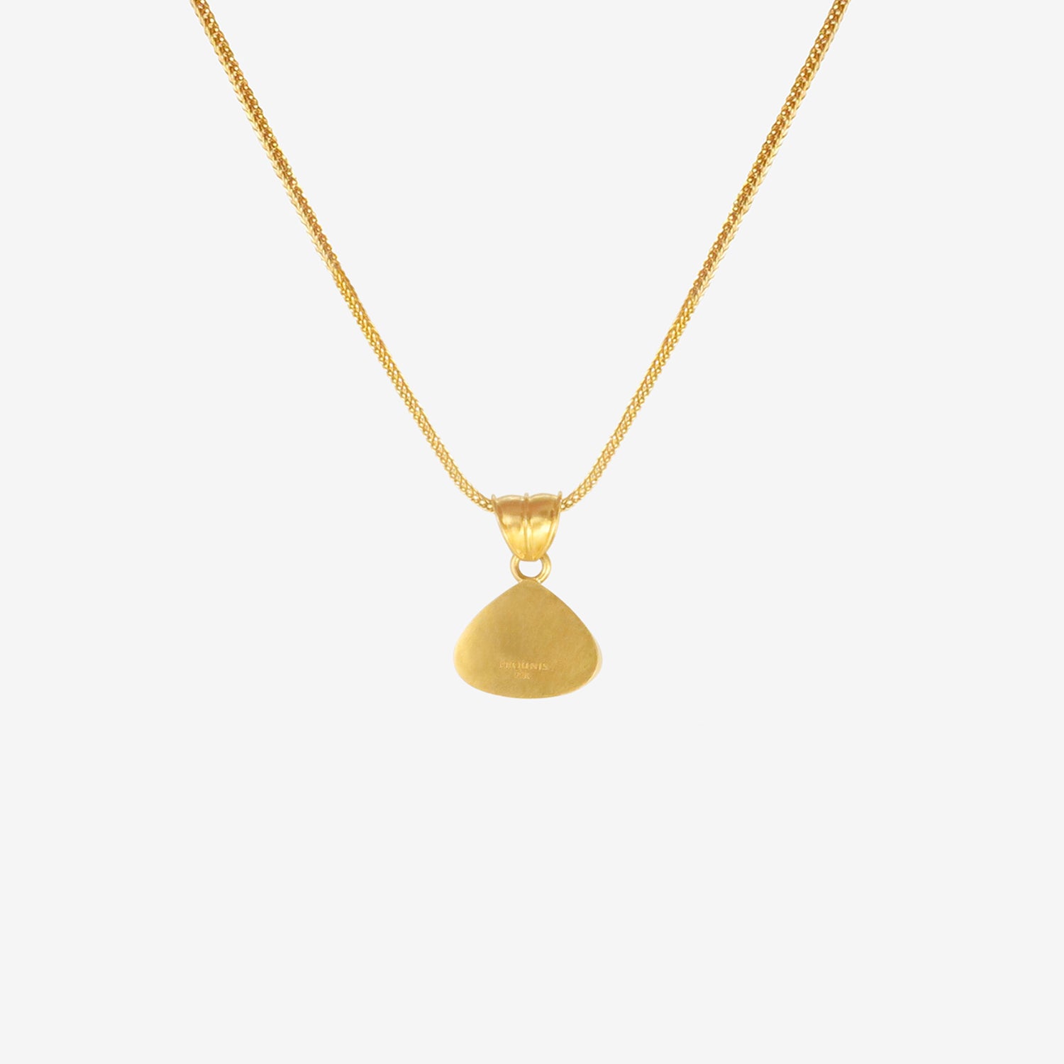 PROUNIS 22K & ROSE TOURMALINE FAN PENDANT