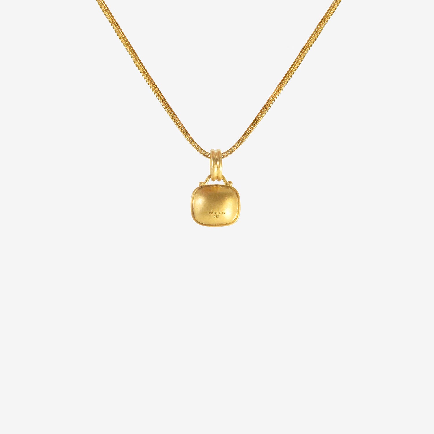 PROUNIS 22K & GREEN TOURMALINE CAPSA PILLOW PENDANT