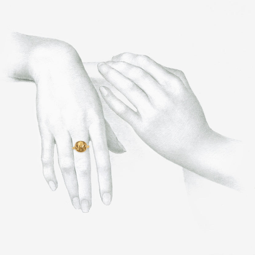 ROSANNE PUGLIESE 22K EMPRESS RING