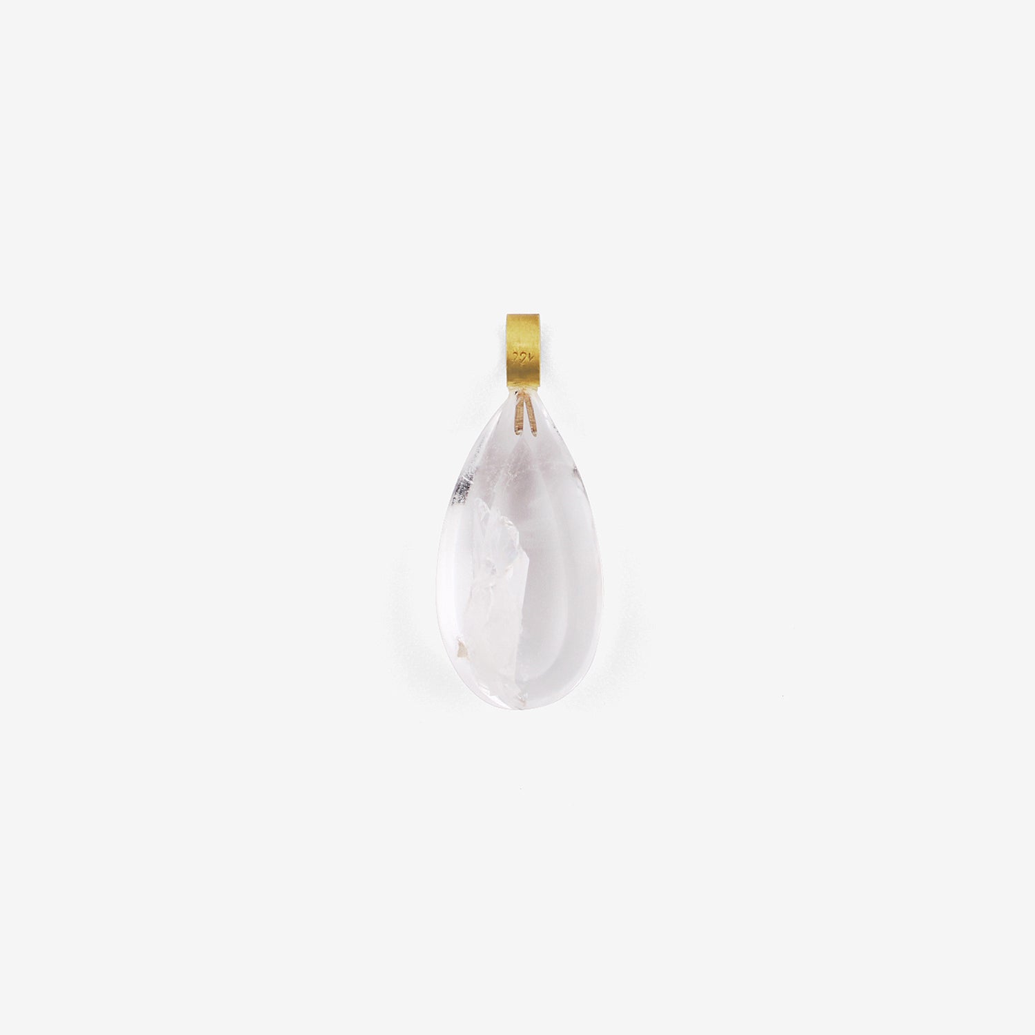 ROSANNE PUGLIESE 22K & TEARDROP-SHAPED PHANTOM QUARTZ PENDANT, 30CT
