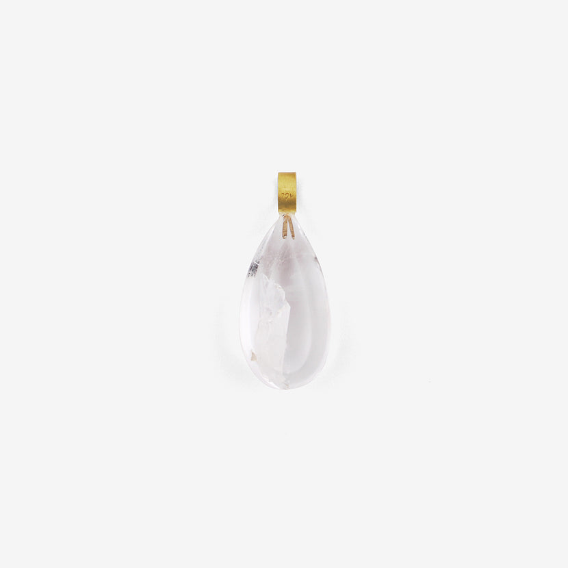 ROSANNE PUGLIESE 22K & TEARDROP-SHAPED PHANTOM QUARTZ PENDANT, 30CT