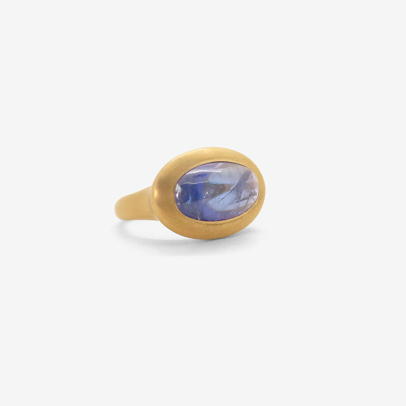 ROSANNE PUGLIESE 22K & OVAL CABOCHON TANZANITE GREEK-INSPIRED RING, 7CT