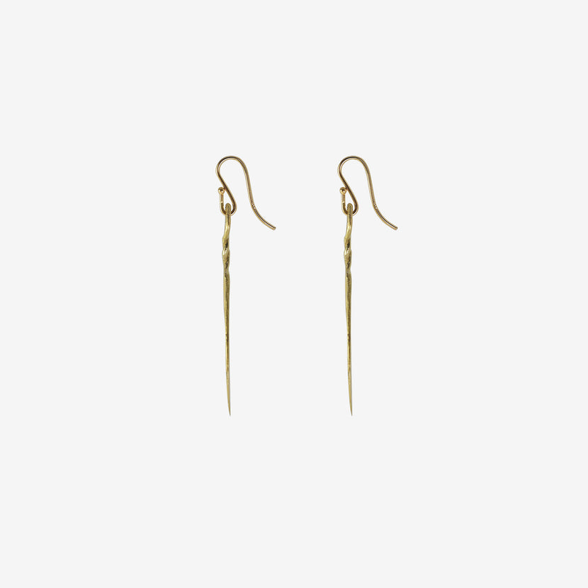 ROSANNE PUGLIESE 18K TWISTED TEARDROP HOOP EARRINGS