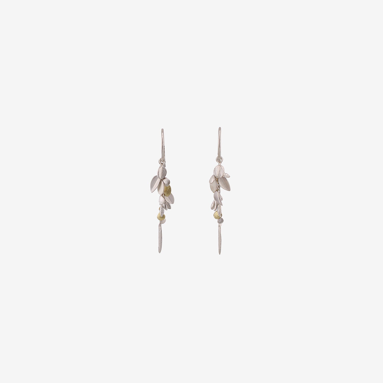 SIA TAYLOR STERLING SILVER & 18K SHORT MEADOW EARRINGS