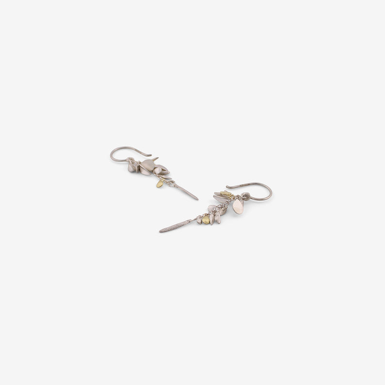 SIA TAYLOR STERLING SILVER & 18K SHORT MEADOW EARRINGS