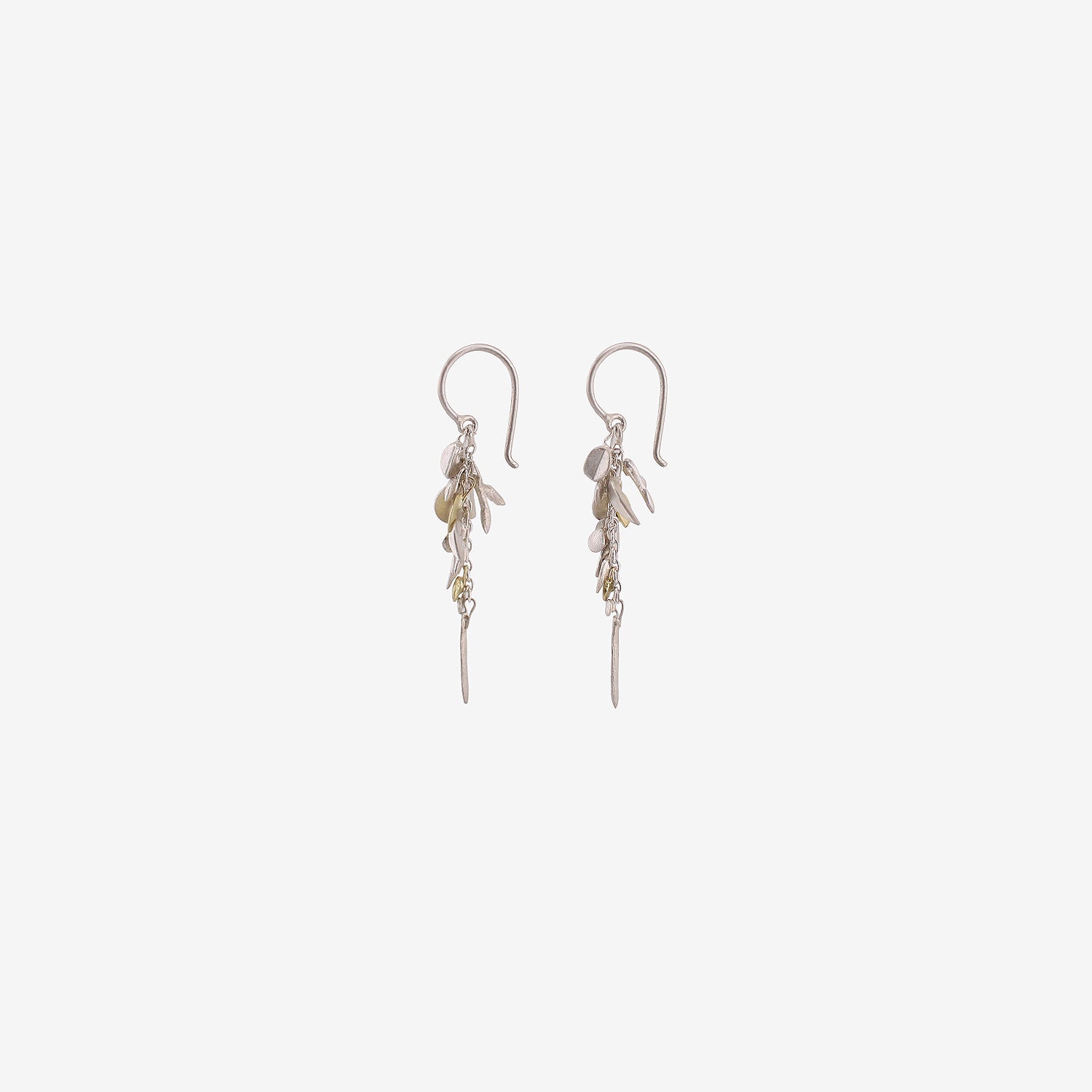 SIA TAYLOR STERLING SILVER & 18K SHORT MEADOW EARRINGS