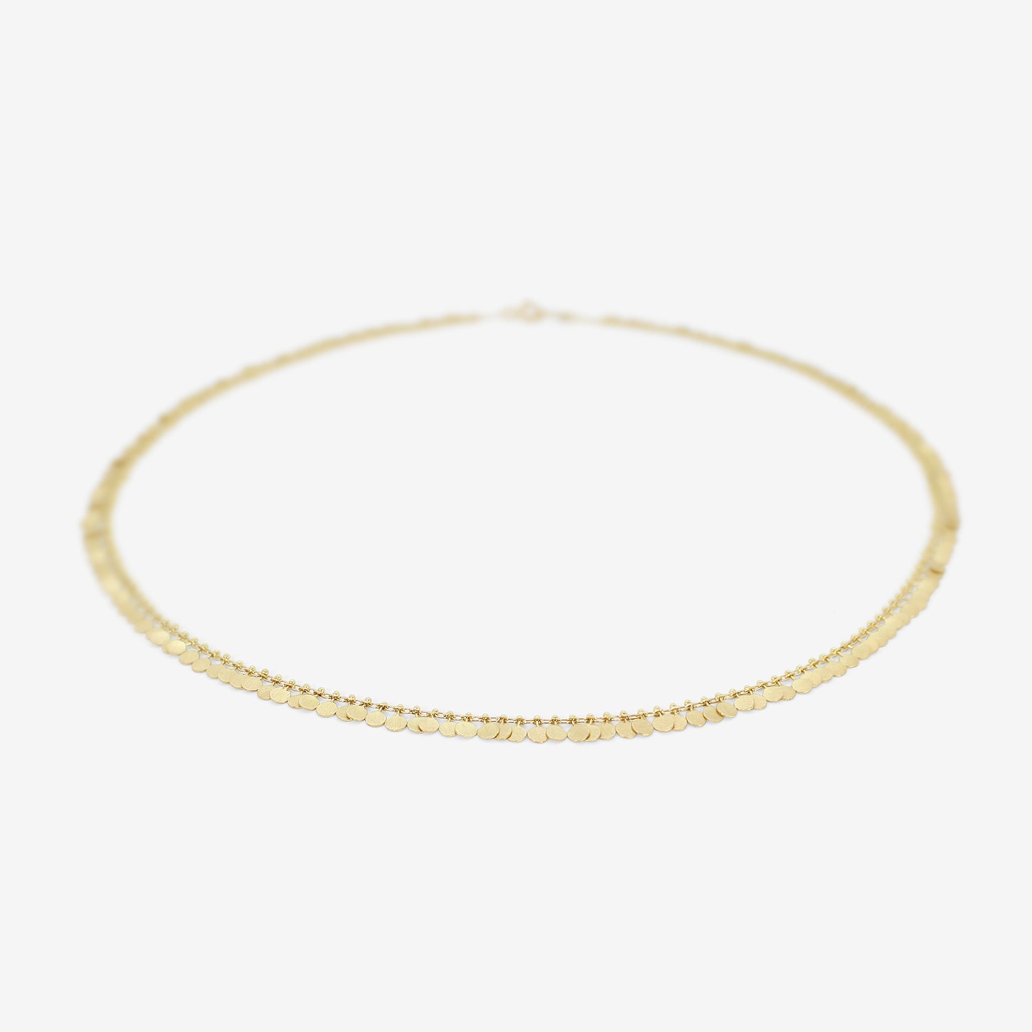 SIA TAYLOR 18K YELLOW GOLD FULL DOT NECKLACE