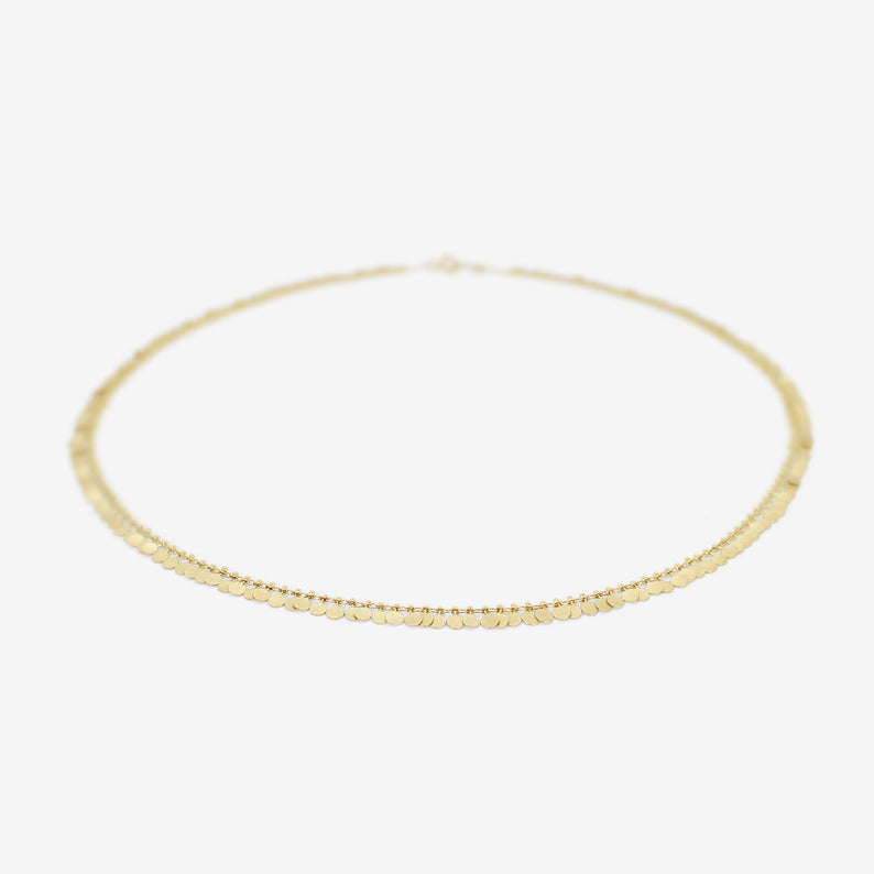 SIA TAYLOR 18K YELLOW GOLD FULL DOT NECKLACE