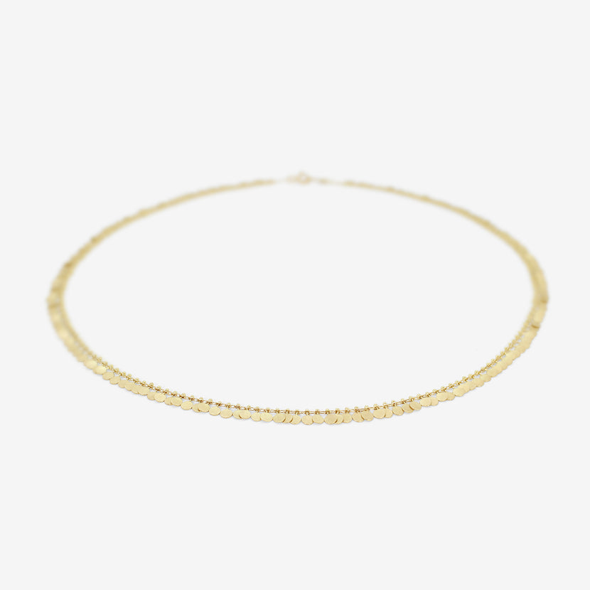 SIA TAYLOR 18K YELLOW GOLD FULL DOT NECKLACE