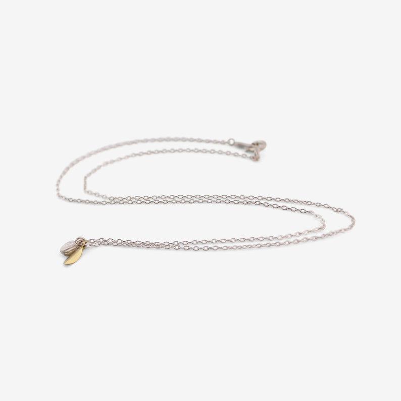 SIA TAYLOR STERLING SILVER & 18K TINY MEADOW NECKLACE