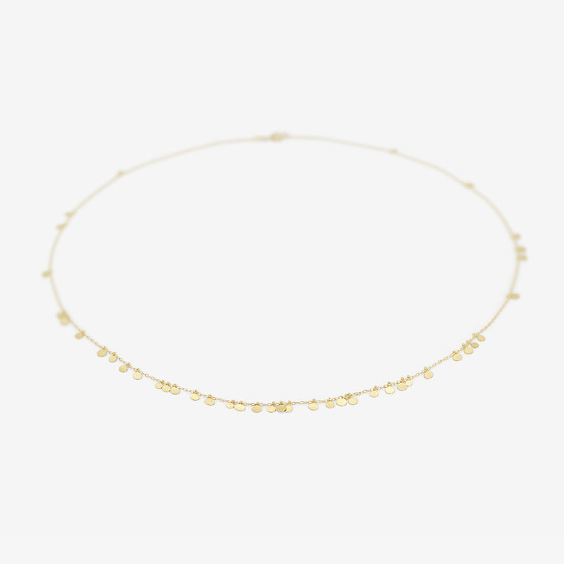 SIA TAYLOR 18K LONG RANDOM DOTS NECKLACE