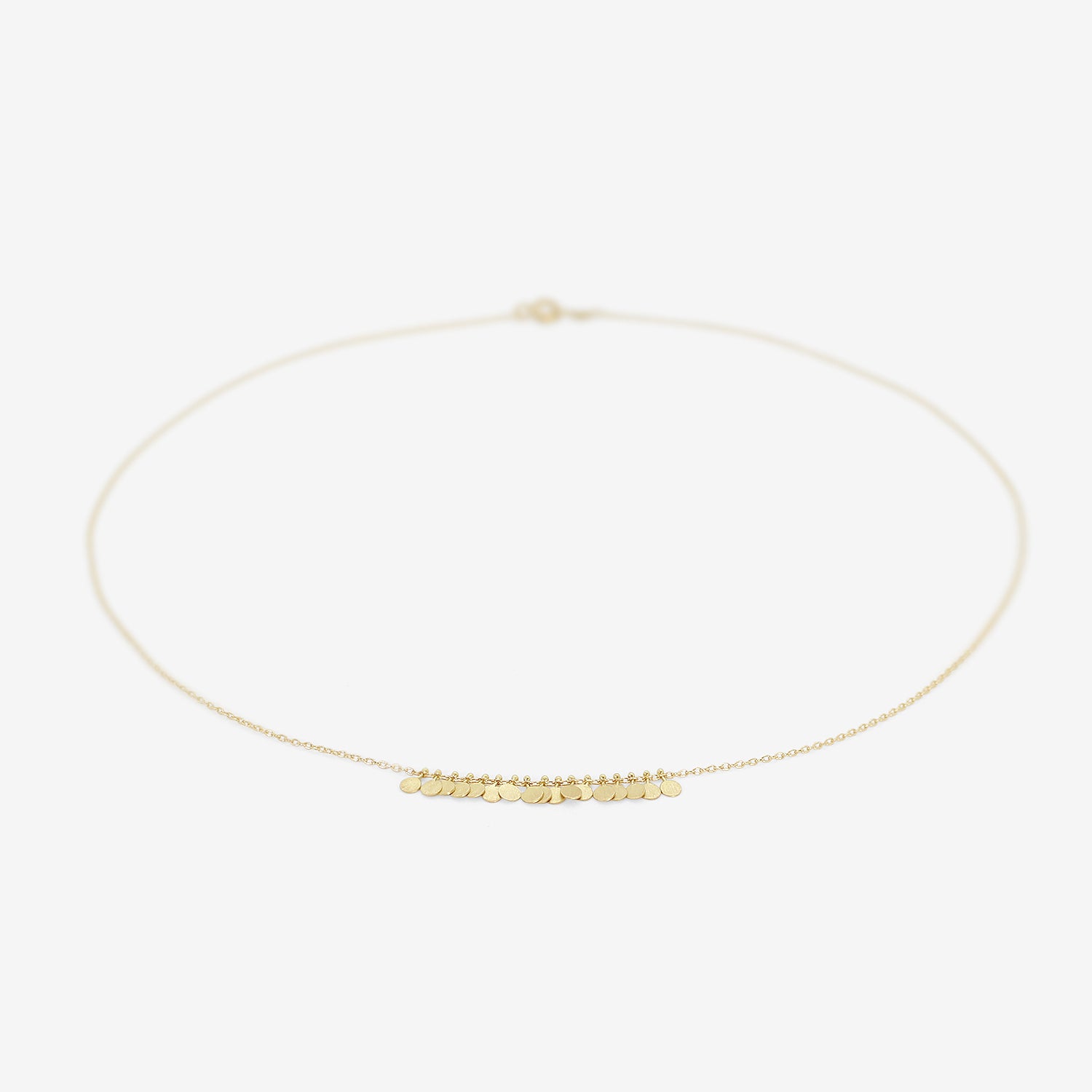 SIA TAYLOR 18K YELLOW GOLD MINI DOTS ARC NECKLACE