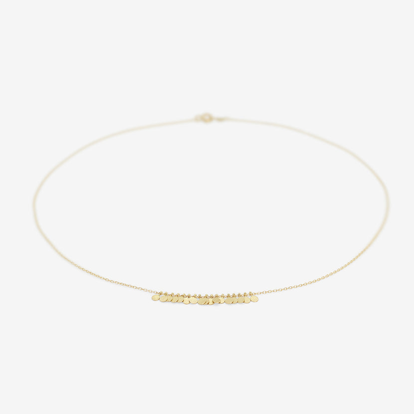 SIA TAYLOR 18K YELLOW GOLD MINI DOTS ARC NECKLACE