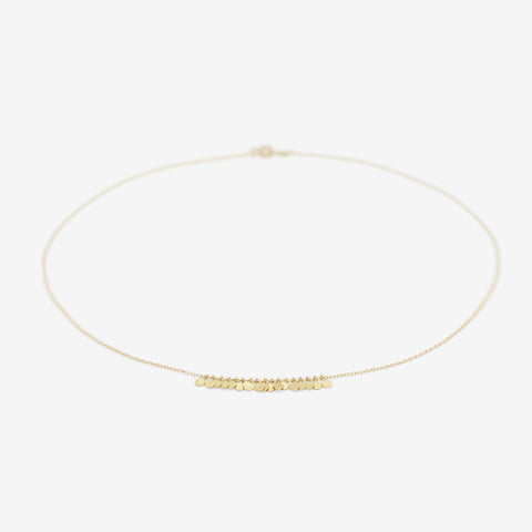 SIA TAYLOR 18K YELLOW GOLD MINI DOTS ARC NECKLACE