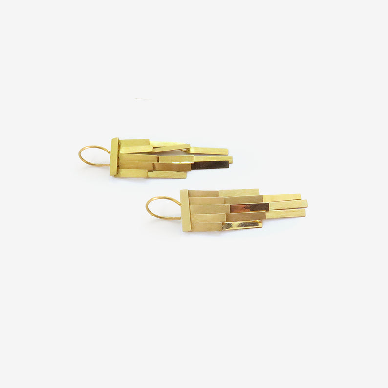 SIA TAYLOR 18K GOLD RAINFALL EARRINGS
