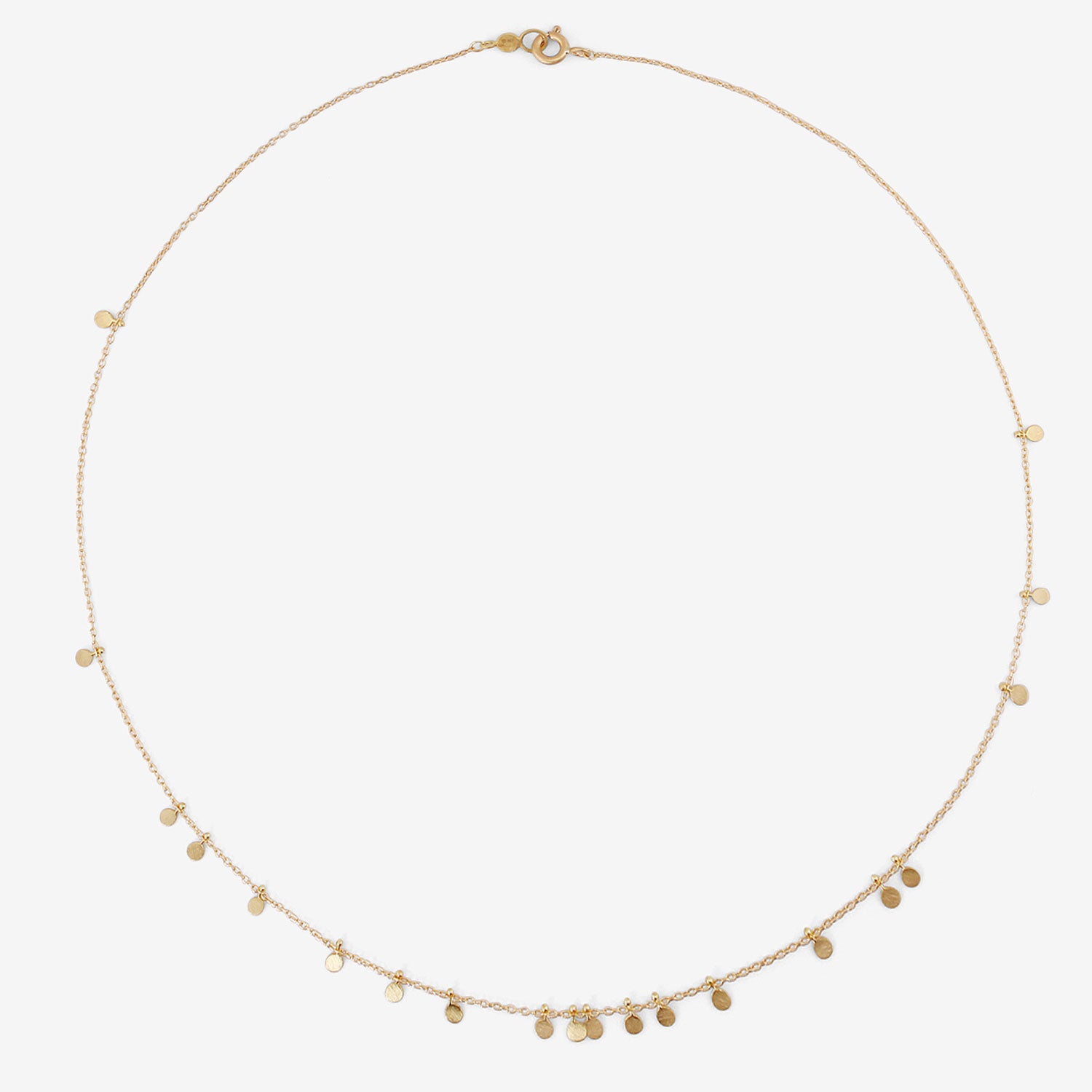 SIA TAYLOR 18K YELLOW GOLD DELICATE RANDOM DOTS NECKLACE