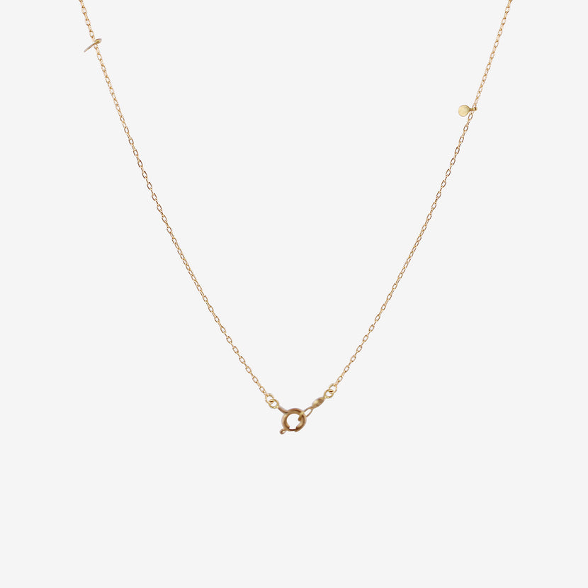 SIA TAYLOR 18K YELLOW GOLD DELICATE RANDOM DOTS NECKLACE