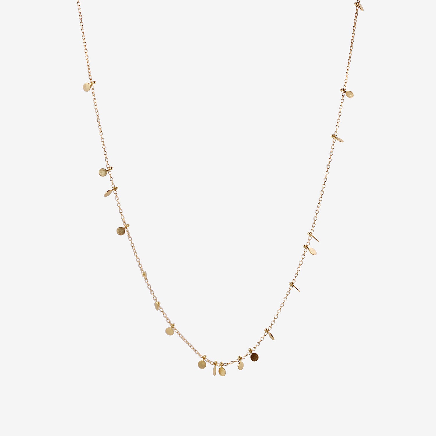 SIA TAYLOR 18K YELLOW GOLD DELICATE RANDOM DOTS NECKLACE