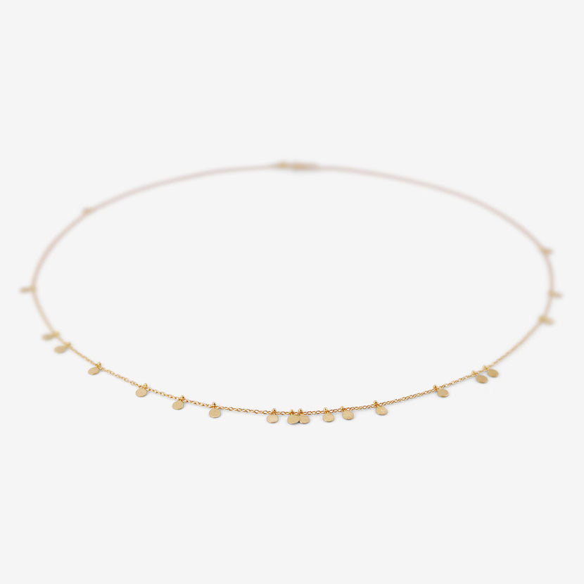 SIA TAYLOR 18K YELLOW GOLD DELICATE RANDOM DOTS NECKLACE
