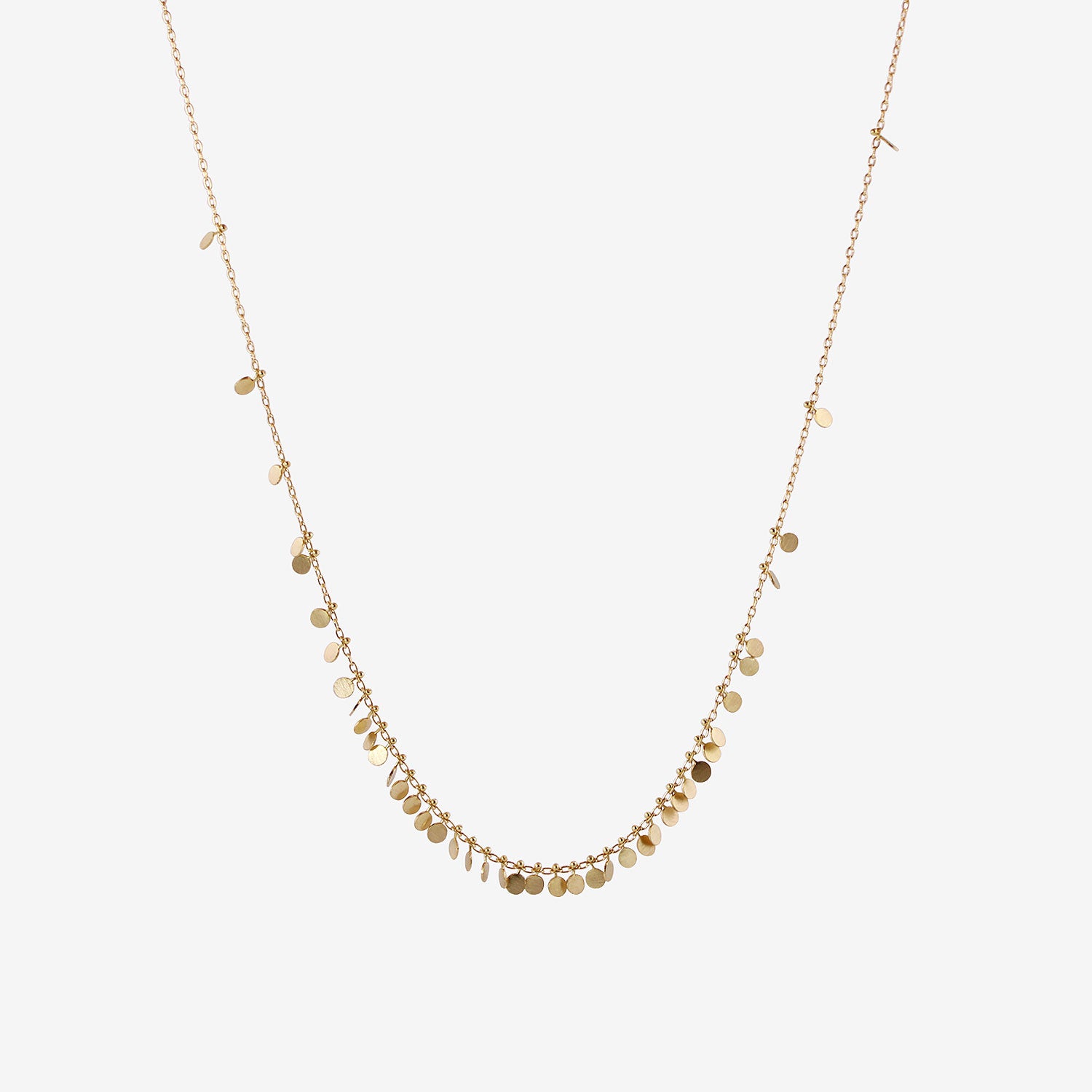 SIA TAYLOR 18K YELLOW GOLD DISPERSING DOTS ARC NECKLACE