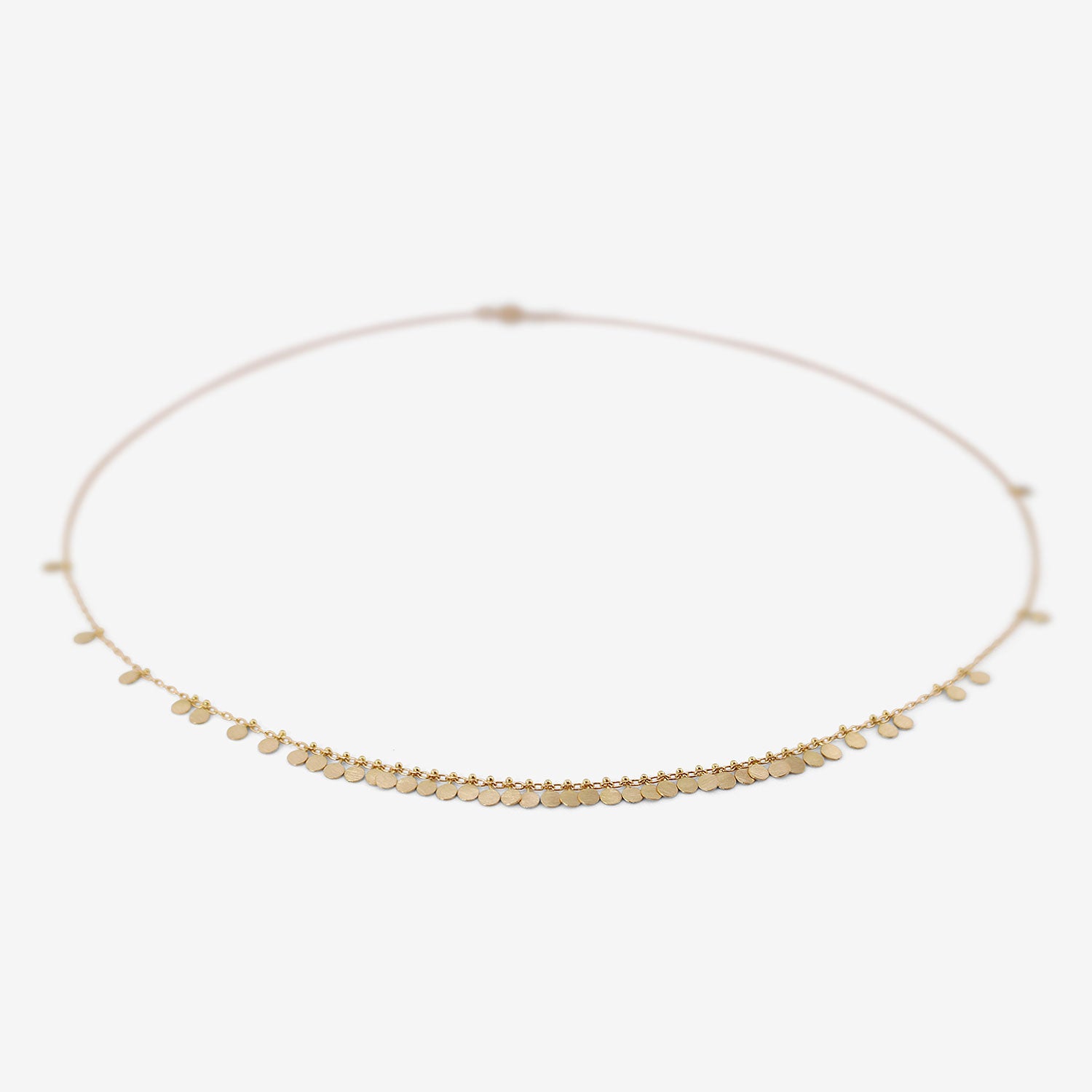 SIA TAYLOR 18K YELLOW GOLD DISPERSING DOTS ARC NECKLACE