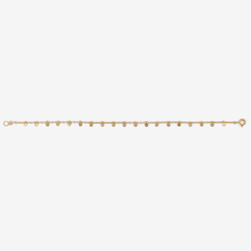 SIA TAYLOR 18K YELLOW GOLD EVEN TINY DOTS BRACELET
