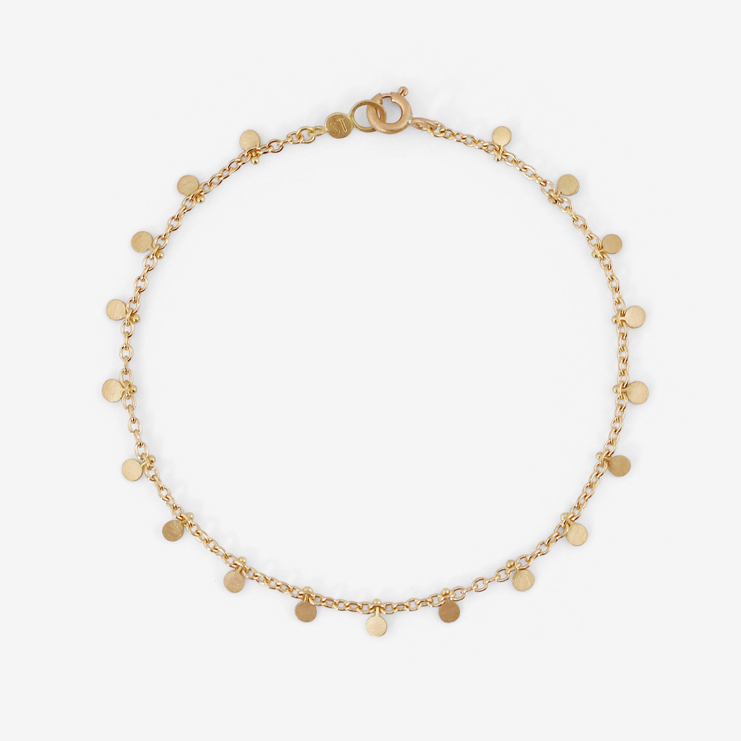 SIA TAYLOR 18K YELLOW GOLD EVEN TINY DOTS BRACELET