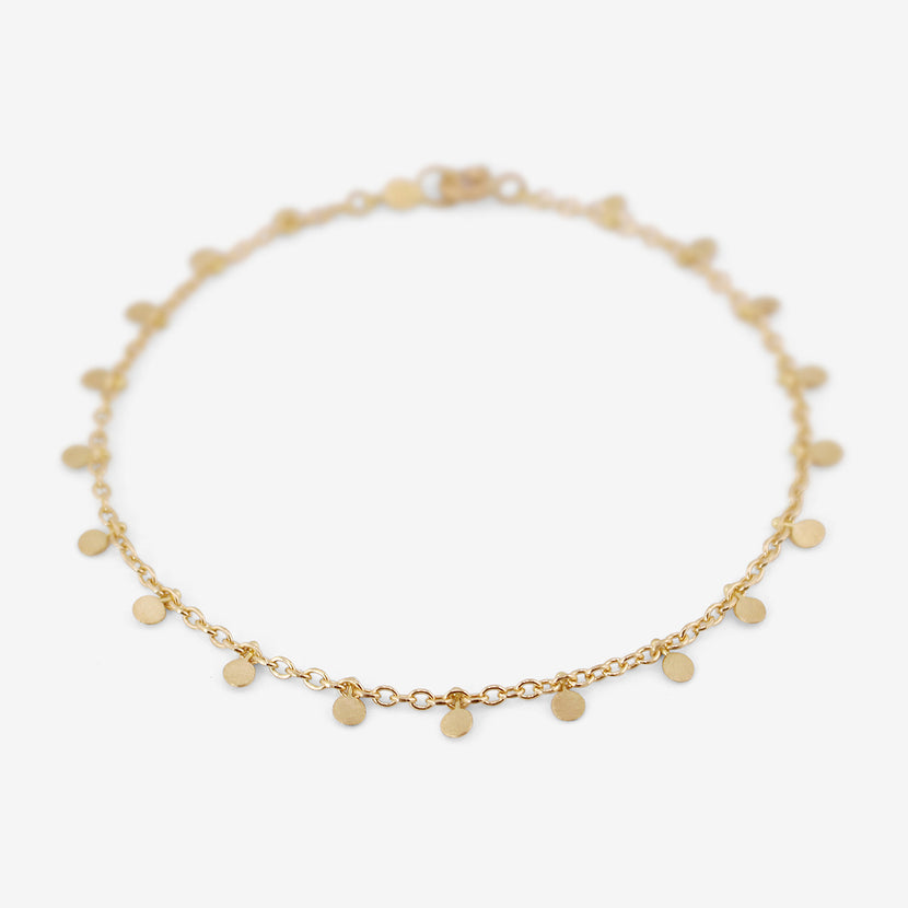 SIA TAYLOR 18K YELLOW GOLD EVEN TINY DOTS BRACELET