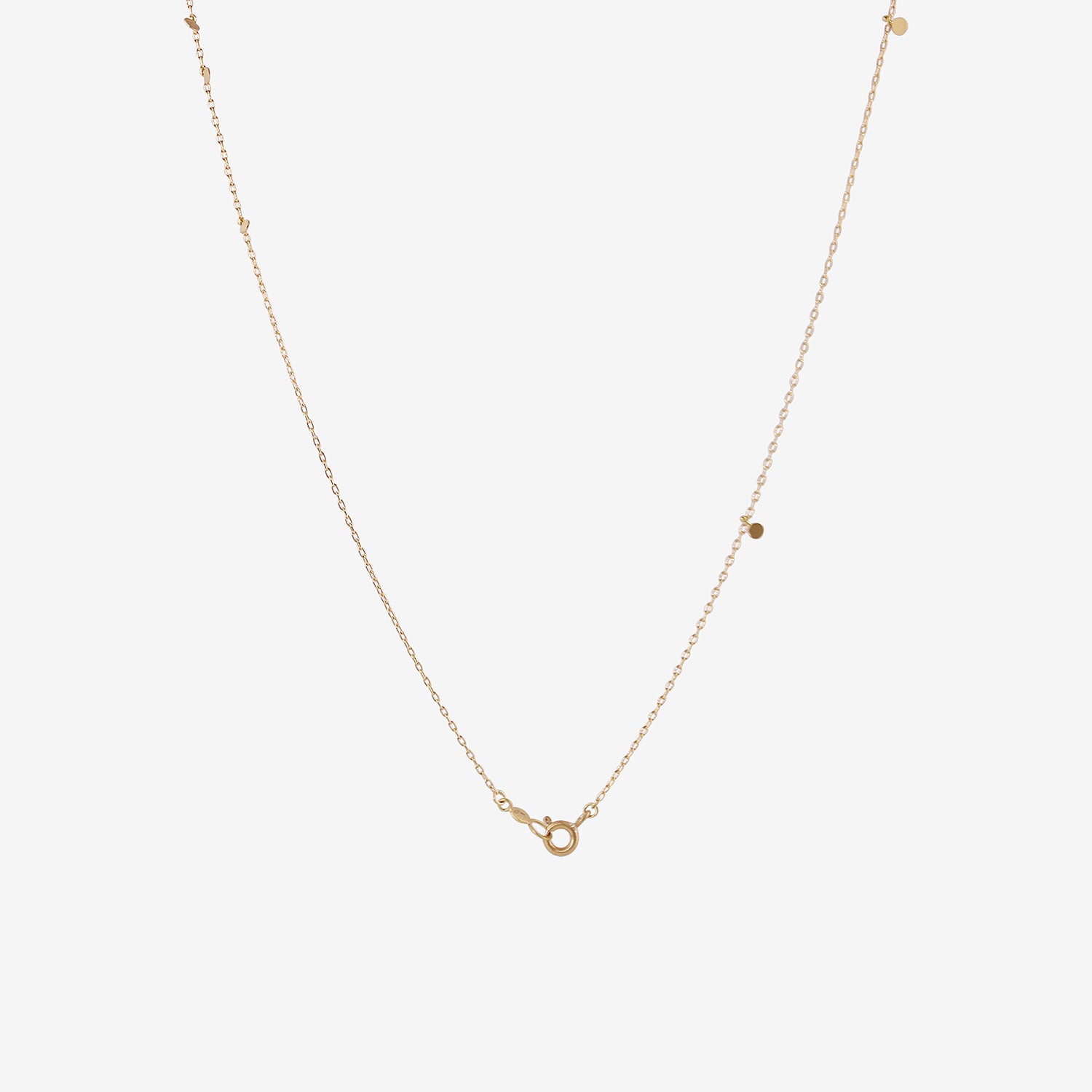 SIA TAYLOR 18K YELLOW GOLD LONG SIMPLE RANDOM DOTS NECKLACE