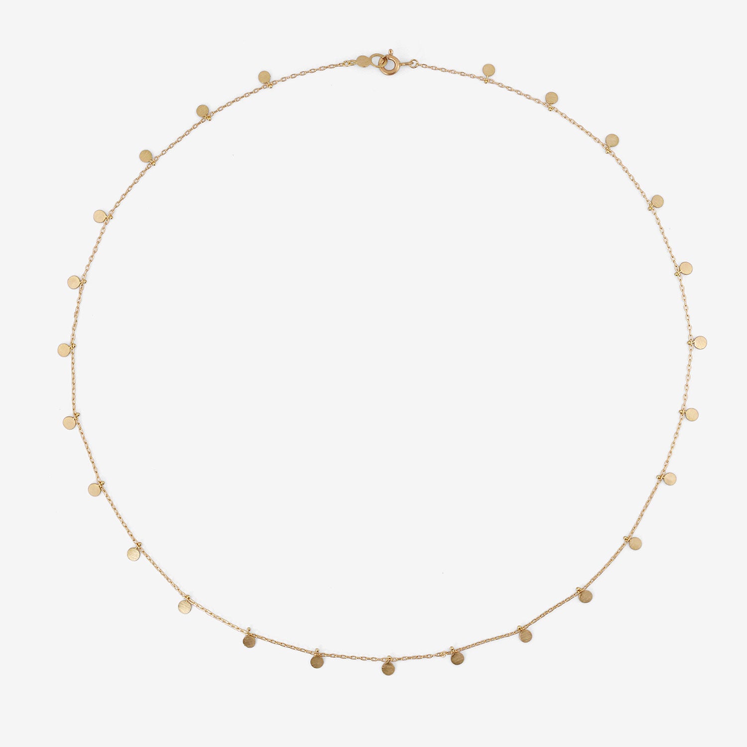 SIA TAYLOR 18K YELLOW GOLD MEDIUM EVEN DOTS NECKLACE