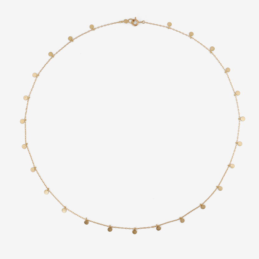 SIA TAYLOR 18K YELLOW GOLD MEDIUM EVEN DOTS NECKLACE