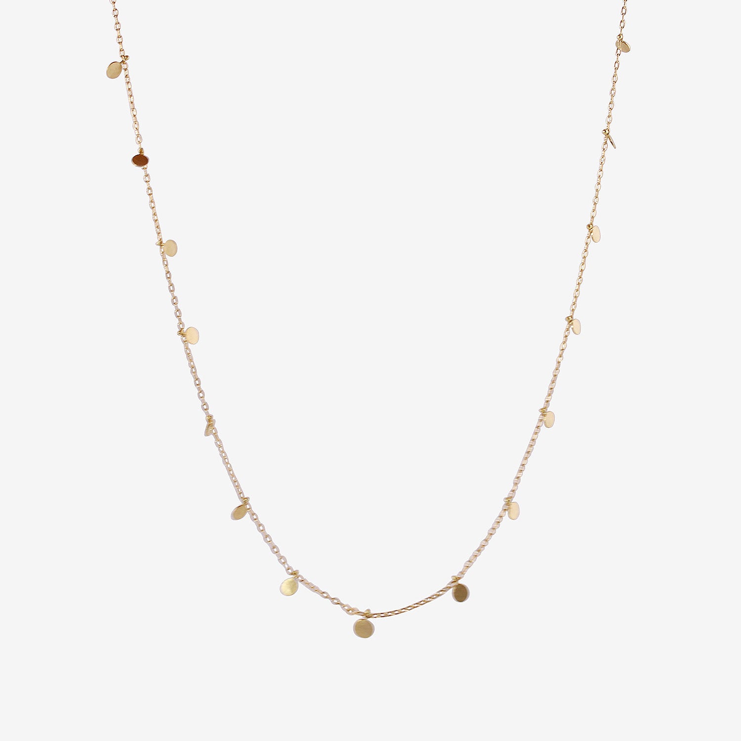 SIA TAYLOR 18K YELLOW GOLD MEDIUM EVEN DOTS NECKLACE