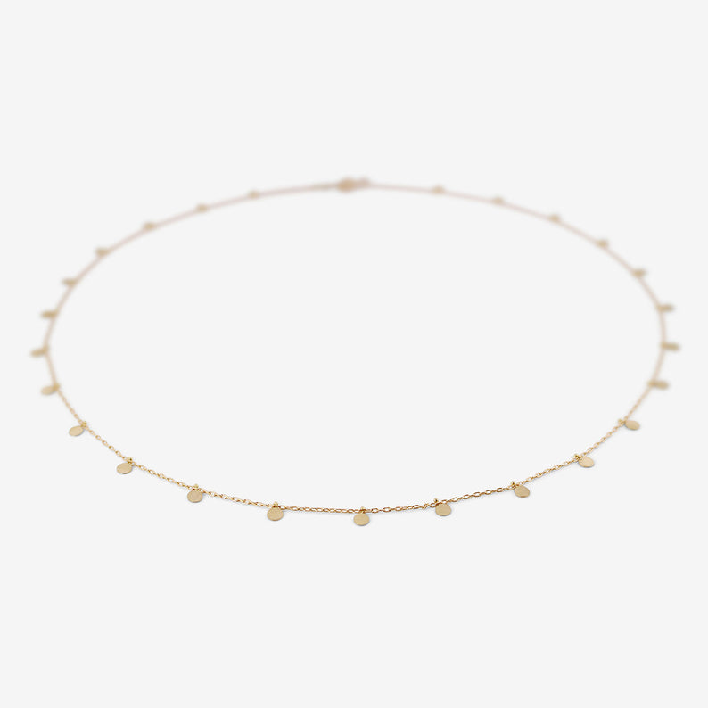 SIA TAYLOR 18K YELLOW GOLD MEDIUM EVEN DOTS NECKLACE