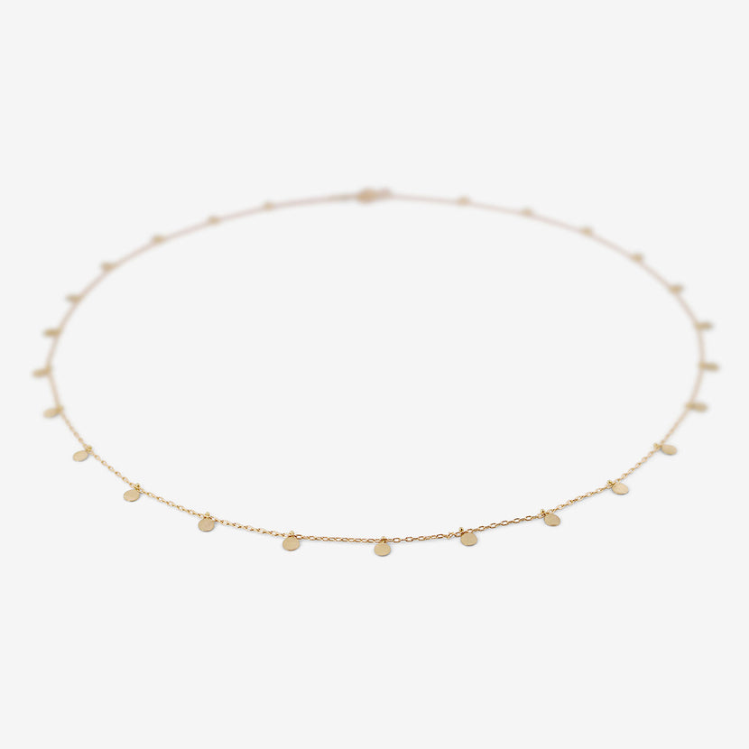 SIA TAYLOR 18K YELLOW GOLD MEDIUM EVEN DOTS NECKLACE