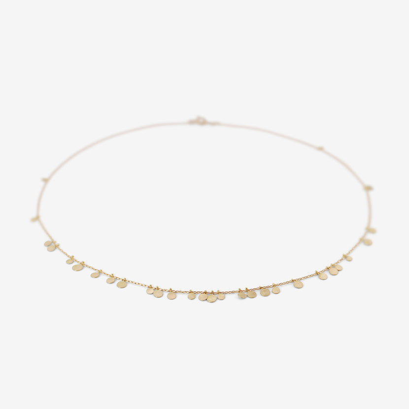 SIA TAYLOR 18K YELLOW GOLD RANDOM DOTS NECKLACE