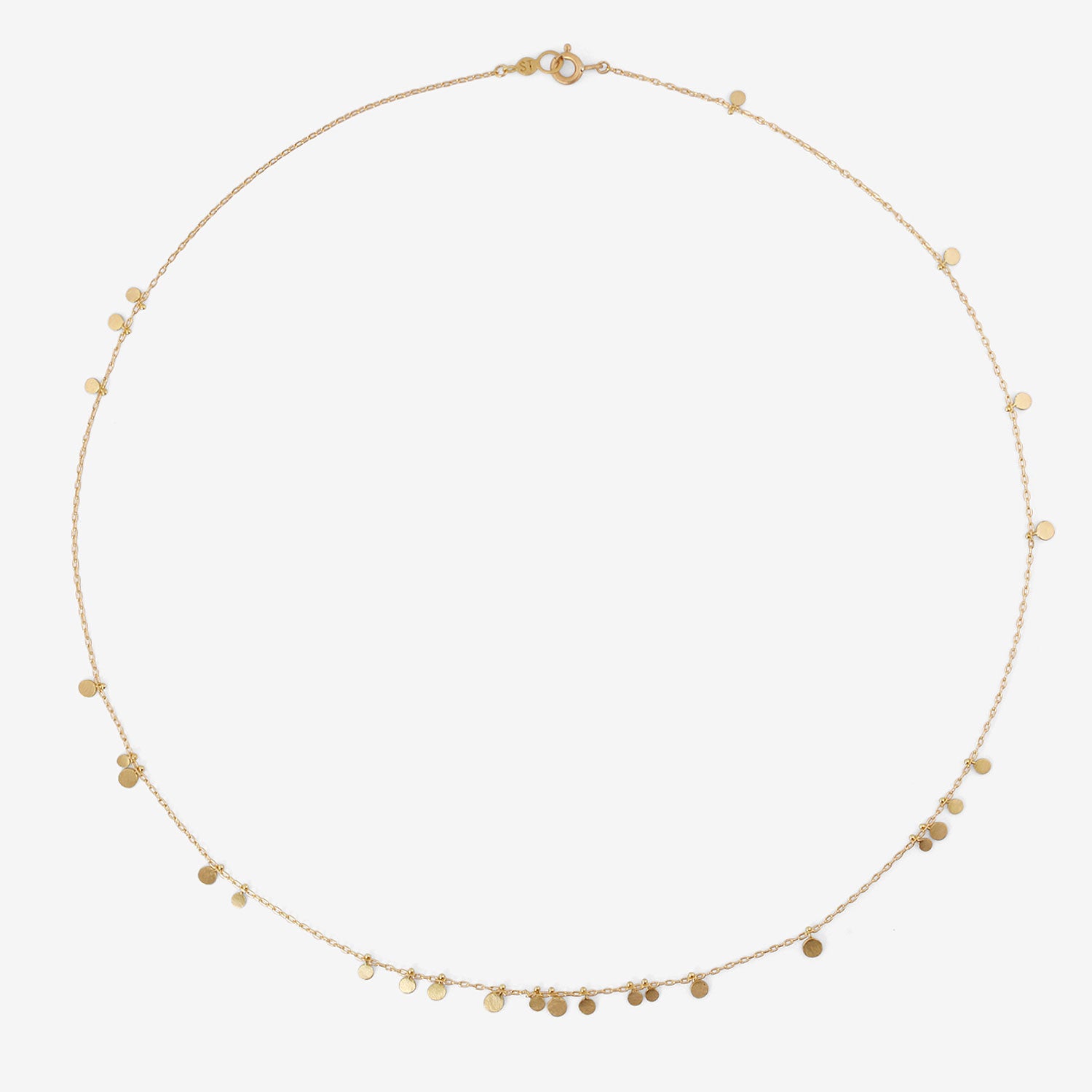 SIA TAYLOR 18K YELLOW GOLD SIMPLE RANDOM DOTS NECKLACE